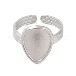 Non-Tarnish 304 Stainless Steel Cuff Ring Components&nbsp;STAS-G341-01P