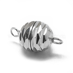 Anti-Tarnish Rhodium Plated 925 Sterling Silver Magnetic Clasps&nbsp;STER-L057-014P
