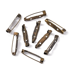 アイアン製ブローチパーツ  バックバーピン  アンティークブロンズ  30x5x6mm&nbsp;E021Y-NFAB