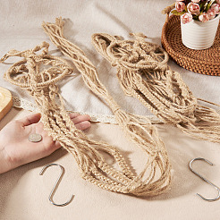 2Pcs Handmade Macrame Polyester Plant Hanger&nbsp;AJEW-HS0001-48