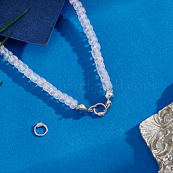 スターリングシルバーのロックカラビナ4個  プラチナ  6x1~2mm&nbsp;FIND-PH0026-94P