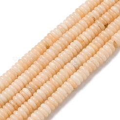 天然ルージュ翡翠ビーズ連売り  ロンデル  6x2mm  穴：0.8mm  約140~150個/連  15.16~15.35インチ（38.5~39cm）&nbsp;G-L624-H14-6x2mm