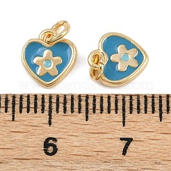 Brass Enamel Charms&nbsp;KK-H078-02B-G01