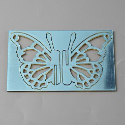 アクリルミラーバタフライカップケーキトッパー  ケーキのデコレーション用  ゴールド  44x71x1mm&nbsp;FIND-WH0152-208C
