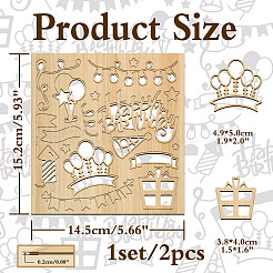 木製シェービングボード  ウッドクラフト用品  バルーン  15.2x14.5x0.2cm  2個/セット&nbsp;DIY-WH0548-008