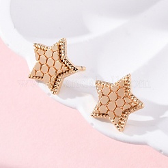 Brass Stud Earrings&nbsp;EJEW-D288-14G
