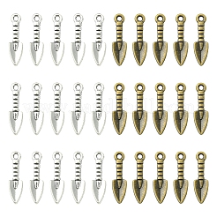 60Pcs 2 Colors Tibetan Style Alloy Pendants&nbsp;TIBEP-FS0001-23
