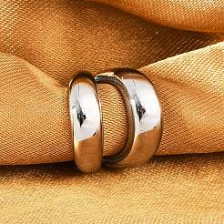 304 Stainless Steel Two-layer C-Shaped Cuff Earrings&nbsp;EJEW-M073-10PG-02