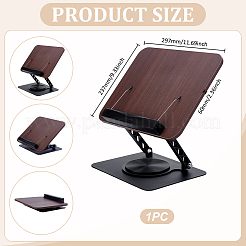 Steel & Wood Desktop Book Stands&nbsp;ODIS-WH0043-276
