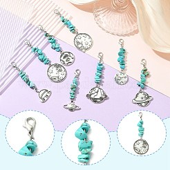 8Pcs Alloy Pendant Decorations&nbsp;HJEW-CJ00075