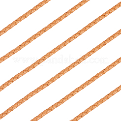 5mの丸編み牛革レターコード  砂茶色  3mm  約5.47ヤード（5m）/セット&nbsp;WL-GF0001-34A-01