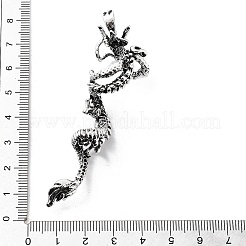 合金のチベット風チャーム  ドラゴンチャーム  アンティークシルバー  77.5x22.5x19mm  穴：8x5mm&nbsp;TIBE-L012-039AS-09