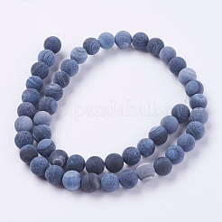 Natural Weathered Agate Beads Strands&nbsp;X-G-G589-8mm-07