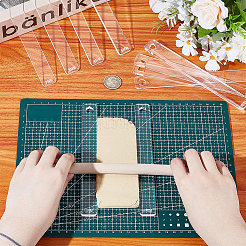 5Sets 5 Styles Transparent Acrylic Clay Thickness Ruler&nbsp;AJEW-HY0002-18