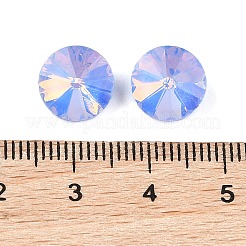 ガラスカボション  多面カット  コーン  藤紫色  10x5mm  45個/セット&nbsp;GLAA-N0028-05F