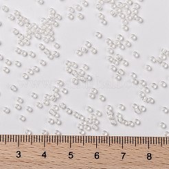 TOHOラウンドシードビーズ  日本製シードビーズ  （981)つの内側のカラークリスタル/スノーライニング  11/0  2.2mm  穴：0.8mm  約1110PCS /ボトル  10 G /ボトル&nbsp;SEED-JPTR11-0981