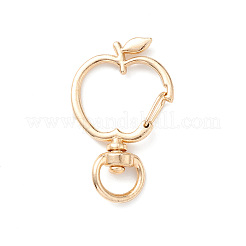 アップル合金スイベルクラスプ  長持ちメッキ  ライトゴールド  38x23.5x6mm  穴：8.5x4.5mm&nbsp;FIND-L012-02KCG