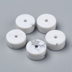 合成ハウライトビーズ連売り  ヒシビーズ  フラットラウンド/ディスク  6x3mm  穴：1mm  約119~131個/連  14.76~15.74インチ（37.5~40cm）&nbsp;LS-G-Z006-C34
