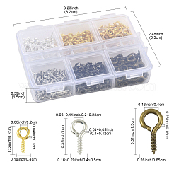 480Pcs 16 Styles Iron Screw Eye Pin Peg Bails&nbsp;IFIN-FS0001-62
