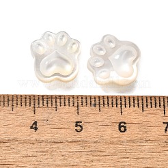 ナチュラルホワイトシェルビーズ  足跡  乳白色  12x12x4mm  穴：0.9mm&nbsp;BSHE-Z008-05