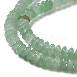 天然石グリーンアベンチュリンビーズ連売り  ソーサービーズ  ロンデル  6.5x3mm  穴：1mm  約118~119個/連  15.35''（39センチメートル）&nbsp;G-Z030-A06-01