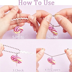 12Pcs 6 Colors Handmade Polymer Clay  Lollipop Pendant Decoration&nbsp;HJEW-CP0001-14