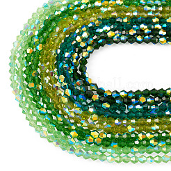 10 Strands 5 Colors Electroplate Transparent Glass Beads Strands&nbsp;EGLA-TA0013-78C