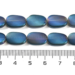 電気メッキガラスビーズセット  艶消し  オーバル  藤紫色  14x9x4.5mm  穴：1mm  約50個/連  27.17インチ（69cm）&nbsp;EGLA-C009-01B-FR01