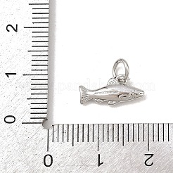 真鍮チャーム  魚のチャーム  長持ちメッキ  鉛フリー＆カドミウムフリー  ラックめっき  丸カン付き  プラチナ  7x13.5x2.5mm  穴：3.3mm&nbsp;KK-Z132-03P-01