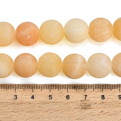 天然の黄色の方解石ビーズ連売り  スムーズなラウンド  艶消し  グレードAB  きいろ  14mm  穴：1mm  約27個/連  14.88''（37.8センチメートル）&nbsp;GG-CBAA3AB-03-14mm