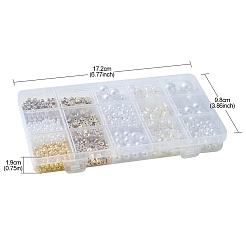 DIY ラウンドジュエリー作りキット  CCBビーズとABSプラスチック模造真珠ビーズを含む  ミックスカラー  4mm  140pc&nbsp;DIY-FS0006-18