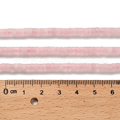 天然石ローズクォーツビーズ連売り  艶消し  ディスクビーズ  ヒシビーズ  4.5x2.5mm  穴：1mm  約156~157個/連  14.76~14.96（37.5~38センチメートル）&nbsp;G-P575-B44-4x2mm