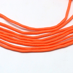ポリエステル&スパンデックスコードロープ  16プライ  ソリッドカラー  靴紐を作るための  レッドオレンジ  2mm  約109.36ヤード（100m）/バンドル&nbsp;RCP-R007-356