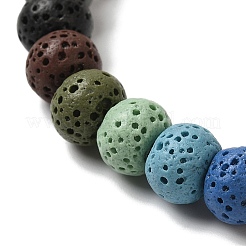 Natural Lava Rock Dyed Beads Strands&nbsp;G-Z036-B01-19