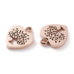 Ion Plating(IP) 304 Stainless Steel Charms&nbsp;STAS-Y002-05RG
