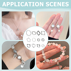 120Pcs 12 Styles Alloy Bead Frame&nbsp;FIND-WR0012-44