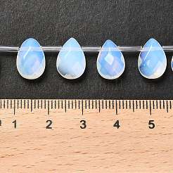 オパールビーズ連売り  多面カット  ティアドロップ  トップ掘削  12x8x3.5mm  穴：0.9mm  約22~25個/連  13.78''（35センチメートル）&nbsp;G-Q167-A01-01
