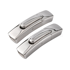 変色しにくい304ステンレススチール製バヨネット留め具  長方形  ステンレス鋼色  35.7x8.2x6mm  穴：6x4mm&nbsp;X-STAS-P158-01C-P