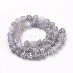 Natural Weathered Agate Beads Strands&nbsp;G-S259-05E-8mm
