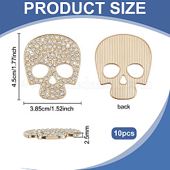 10Pcs Alloy Rhinestone Cabochons&nbsp;FIND-PH0038-53A