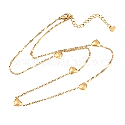 304 Stainless Steel Heart Pendant Twisted Chain Necklaces for Women&nbsp;SA-D001-05G