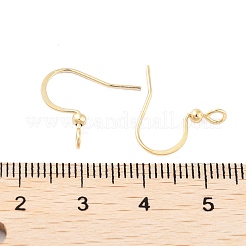 316サージカルステンレススチールピアスフック  耳ワイヤー  水平ループ付き  18KGP本金メッキ  15x3.5mm  穴：2mm  ピン：17.5x0.5mm&nbsp;STAS-K274-10G