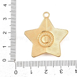 304ステンレススチール、合成ターコイズペンダント  ゴールドカラー  スターのチャーム  32.5x30x5mm  穴：2.5mm&nbsp;STAS-H253-01A-G