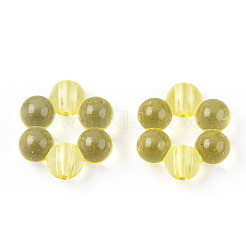 透明なアクリルビーズフレーム  花  シャンパンイエロー  16.5x15.5x6mm  穴：2mm  約674個/500g&nbsp;TACR-S153-01A-85