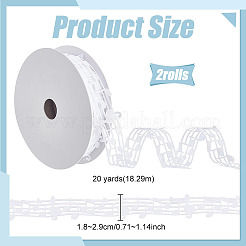 Polyester Lace Trim&nbsp;OCOR-WH0101-271