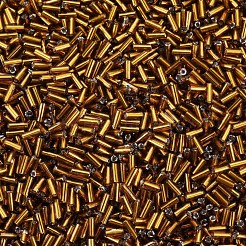 Plated Glass Bugle Beads&nbsp;SEED-S046-01A-41