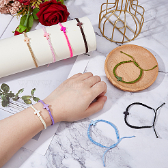 9Pcs 9 Colors Polyester Cord Braided Bead Bracelets&nbsp;BJEW-DC0001-20