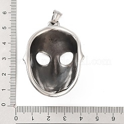 Retro 304 Stainless Steel Big Pendant Rhinestone Setting&nbsp;STAS-I205-09AS