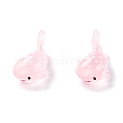 樹脂カボション  海洋動物シリーズ  ジンベイザメ  ピンク  32x17.5x12mm&nbsp;RESI-I043-11
