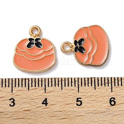合金エナメルチャーム  ゴールドカラー  バッグ  21x10.5x2mm  穴：1mm&nbsp;ENAM-O001-11T-G